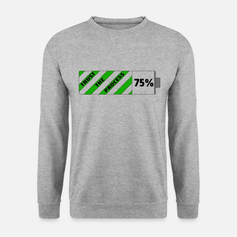 Trust the process - Inspiration Motivation - Unisex Pullover - Weißgrau meliert