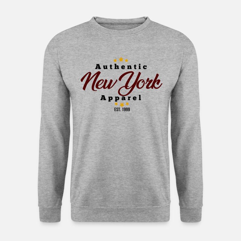 New York - Unisex Pullover - Weißgrau meliert