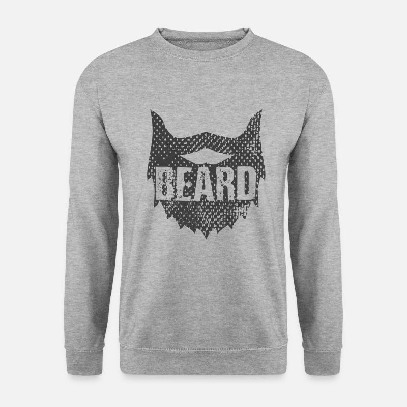 Bart - Unisex Pullover - Weißgrau meliert