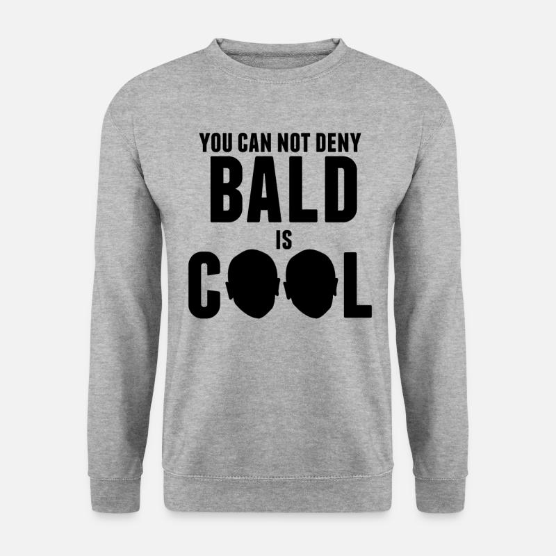Glatzen sind cool - Unisex Pullover - Weißgrau meliert