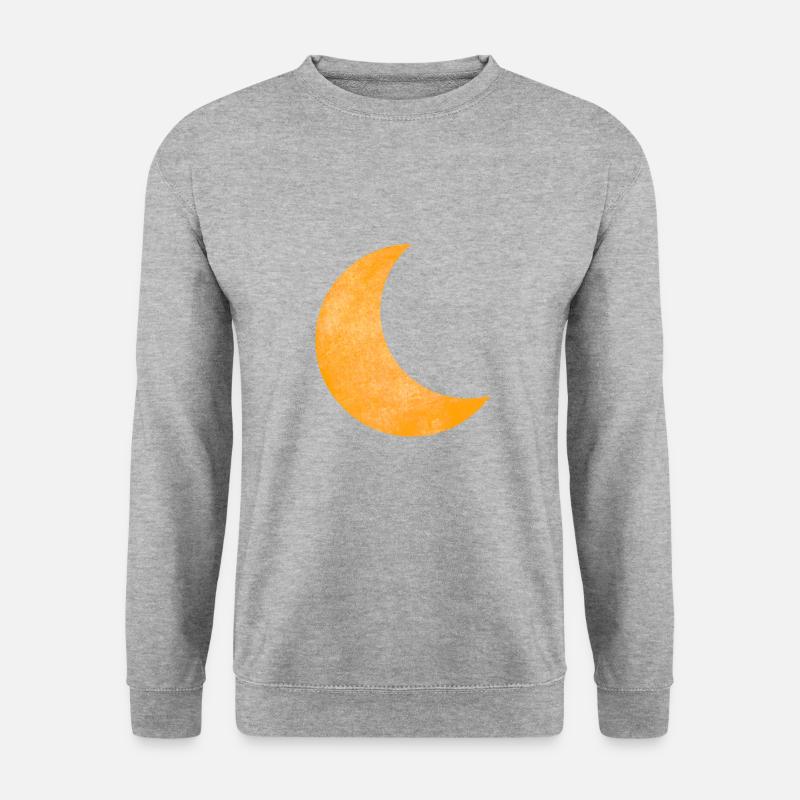 Mond - Unisex Pullover - Weißgrau meliert