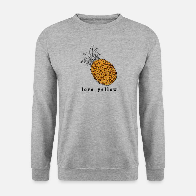 Ananas - Unisex Pullover - Weißgrau meliert