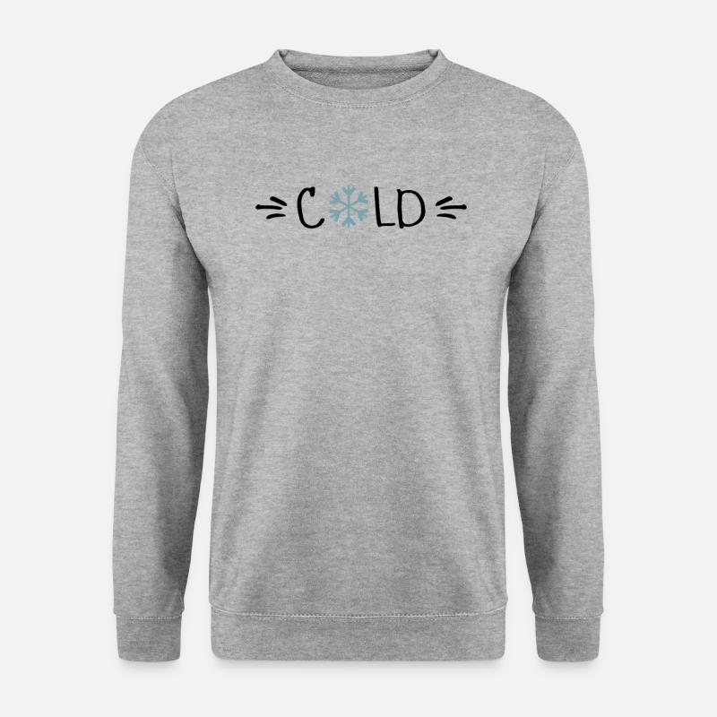 kalt - Unisex Pullover - Weißgrau meliert