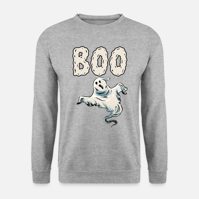 Ghost Boo - Unisex Pullover - Weißgrau meliert
