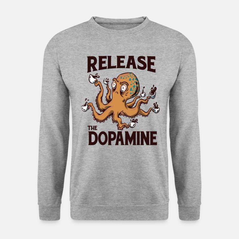 Dopaminfreigabe - Unisex Pullover - Weißgrau meliert