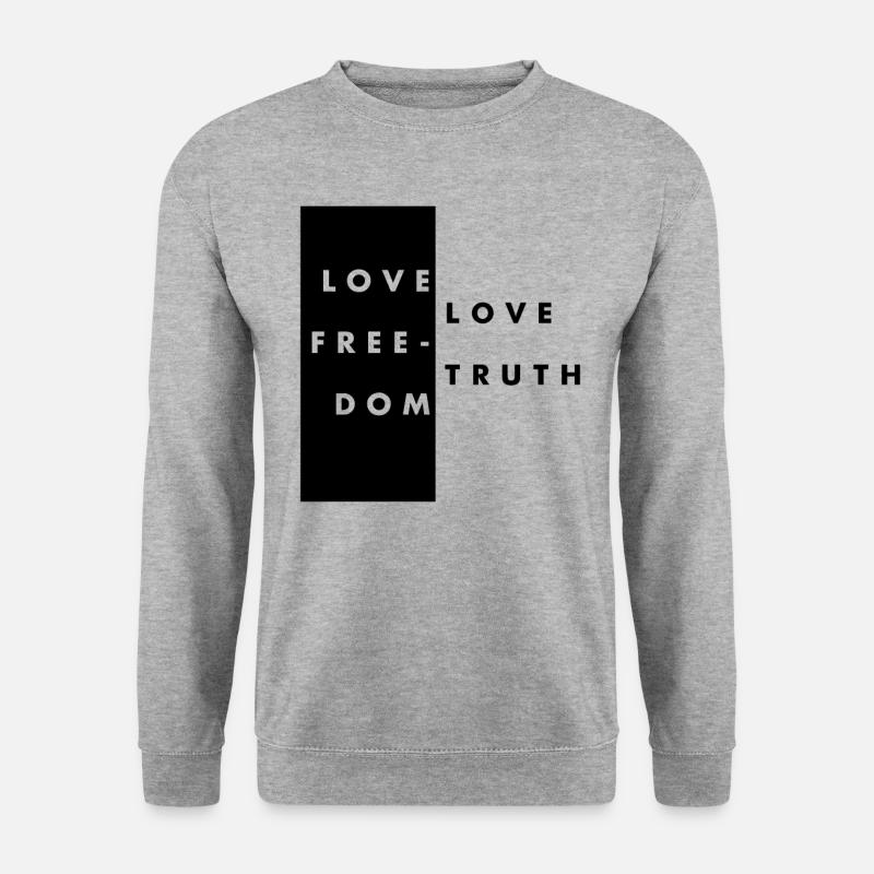 Freiheit lieben - Unisex Pullover - Weißgrau meliert