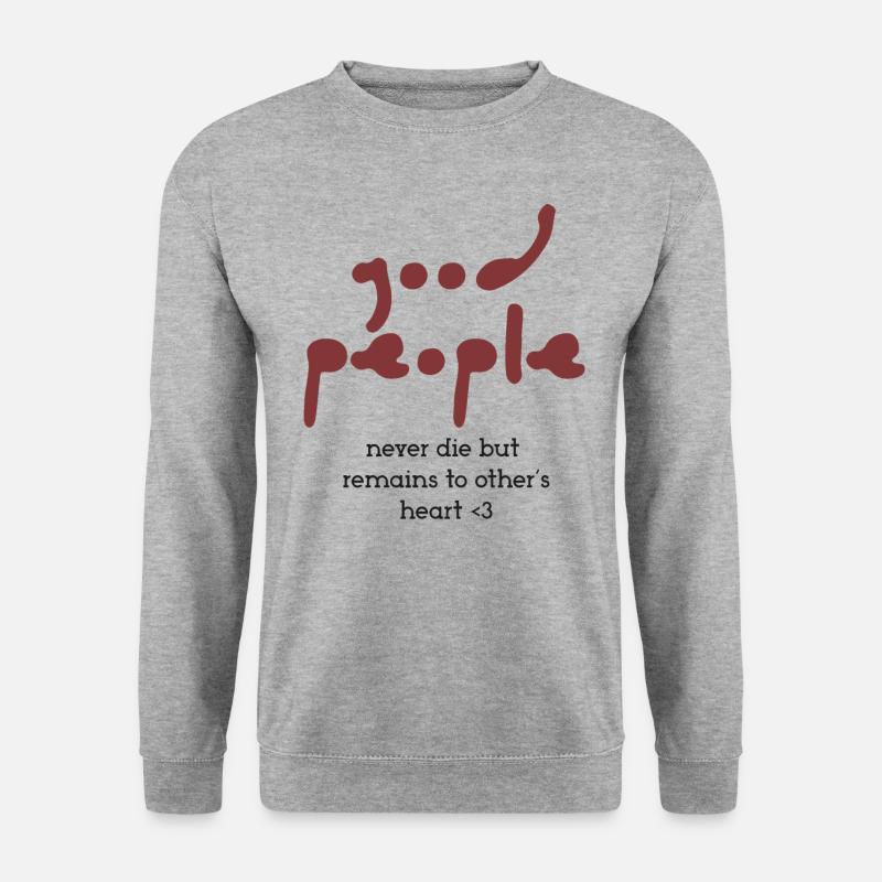 Gute Menschen - Unisex Pullover - Weißgrau meliert
