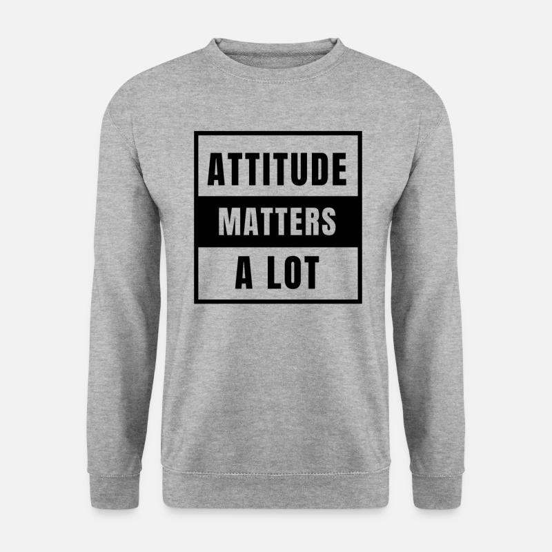 Einstellung zählt - Unisex Pullover - Weißgrau meliert
