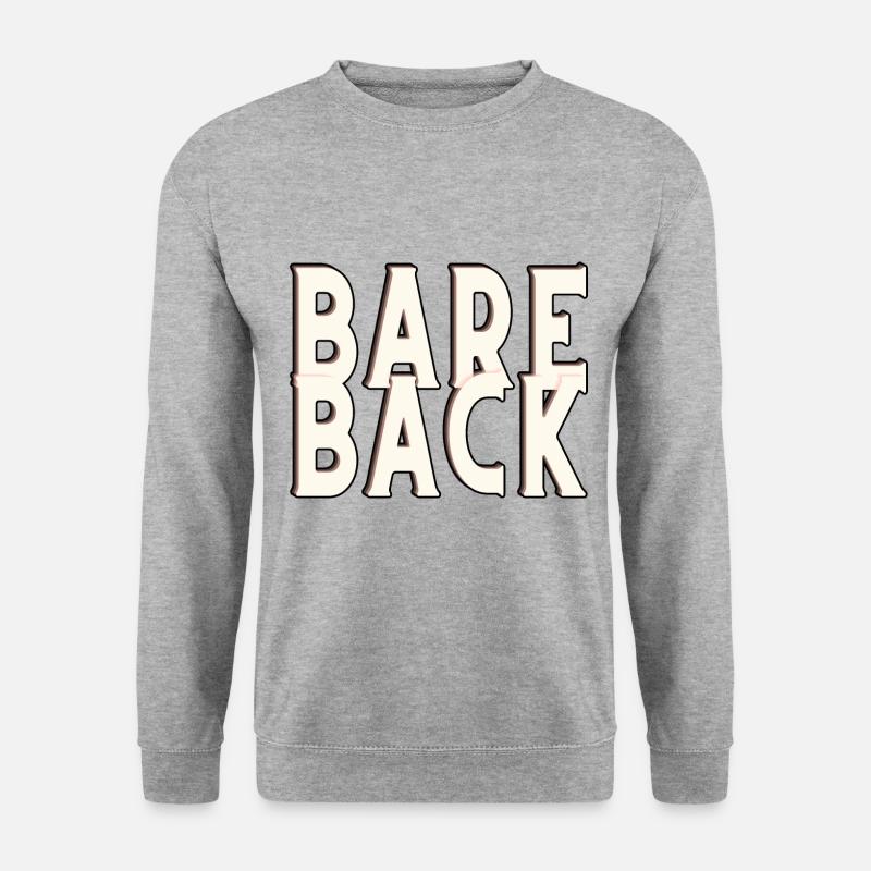 Rückenfrei - Unisex Pullover - Weißgrau meliert
