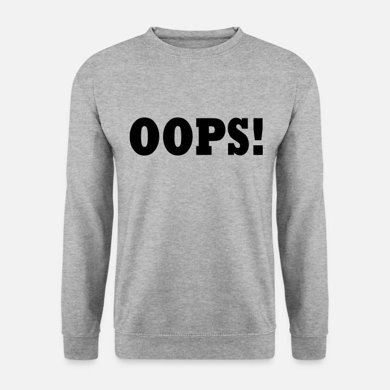 Oops - Unisex Pullover - Weißgrau meliert