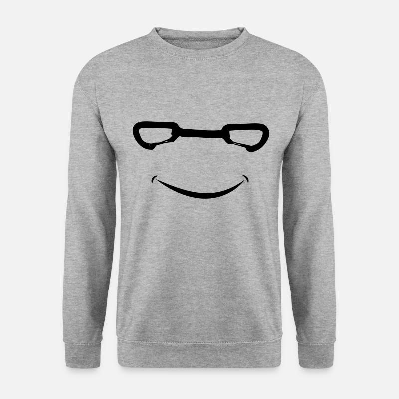 Quickdraw Lächeln - Unisex Pullover - Weißgrau meliert