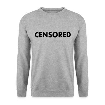 censored - Unisex Sweatshirt - salt & pepper - Front - Alina (178cm) & Michal (187cm)
