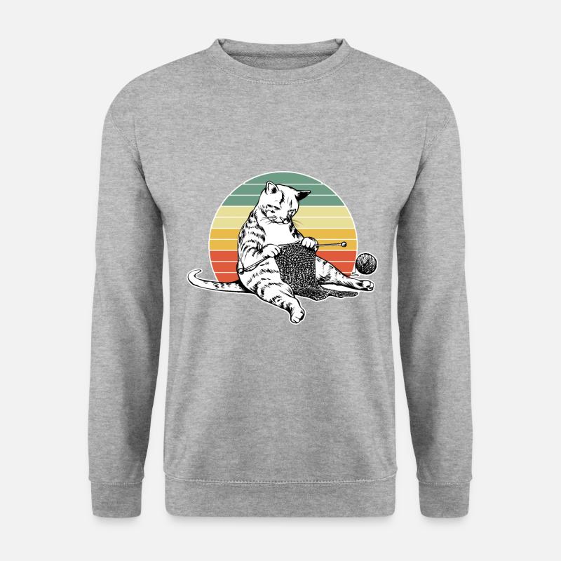 Cute cat knits pyjamas nightgown - Unisex Sweatshirt - salt & pepper