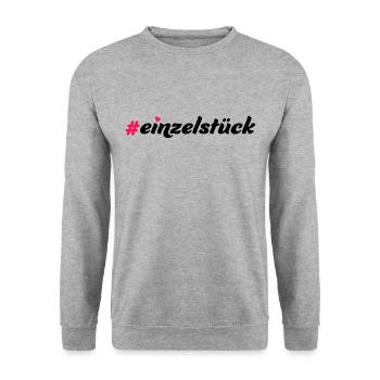 Einzelstück - Unisex Pullover - Weißgrau meliert - Vorne - Alina (178cm) & Michal (187cm)