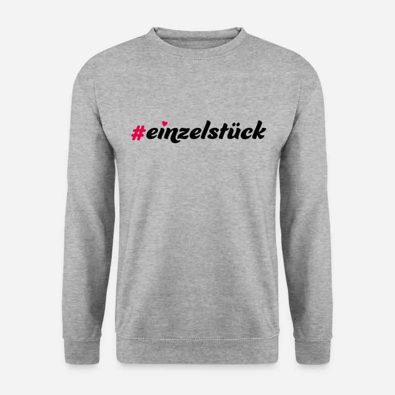 Einzelstück - Unisex Pullover - Weißgrau meliert