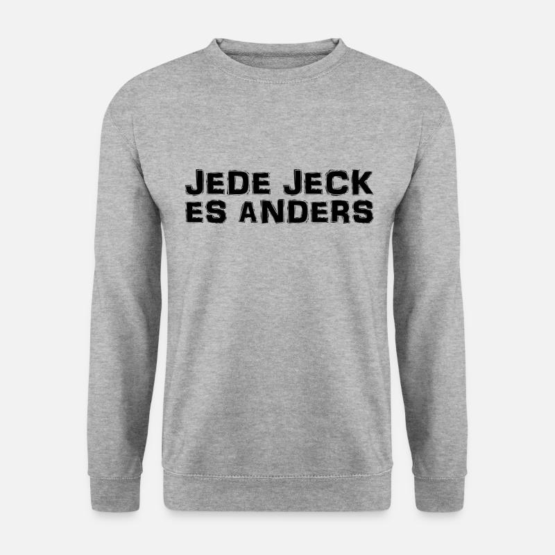 Kölsch - Dialekt - Spruch - Unisex Pullover - Weißgrau meliert