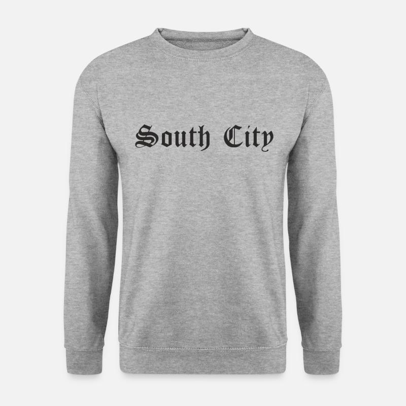 South City - Unisex Pullover - Weißgrau meliert