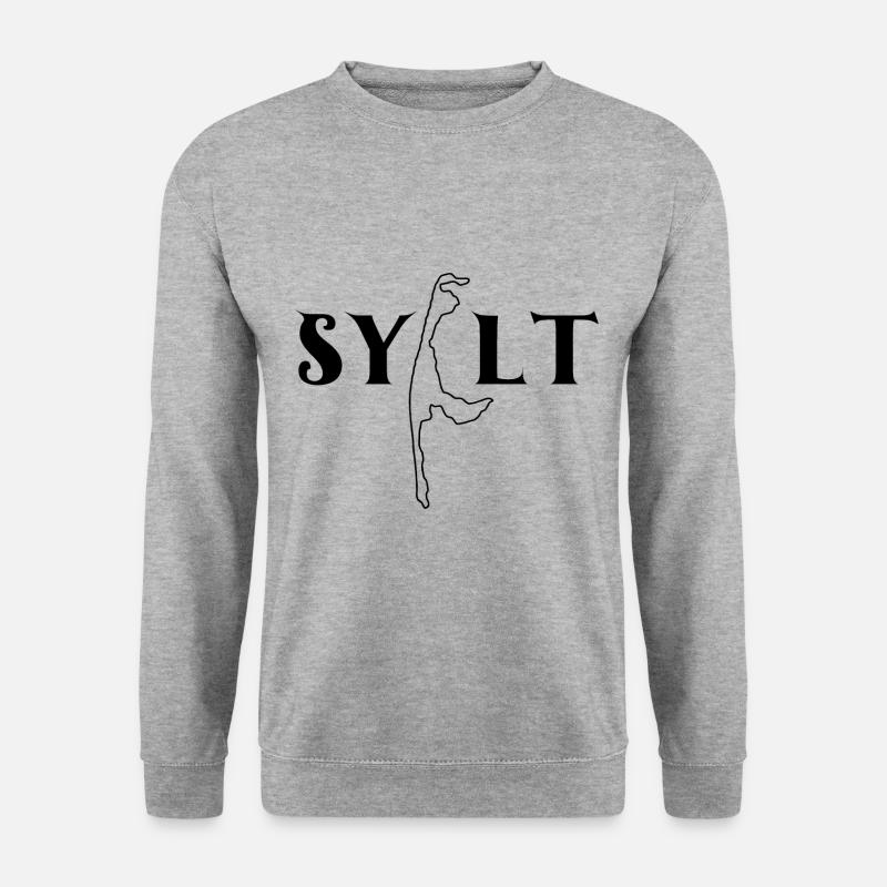 Die Insel Sylt - Unisex Pullover - Weißgrau meliert