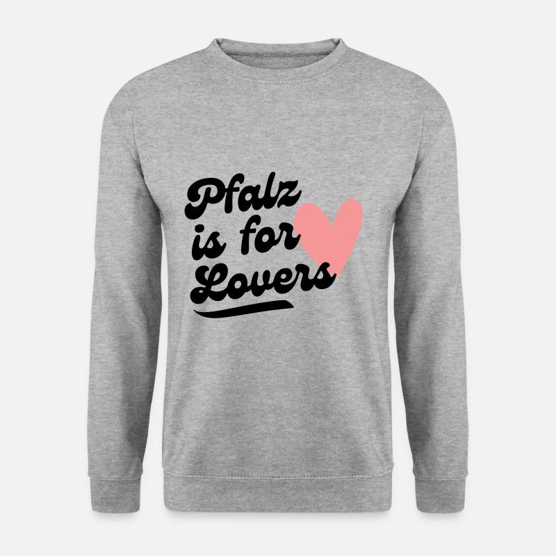 Pfalz is for lovers - Unisex Pullover - Weißgrau meliert