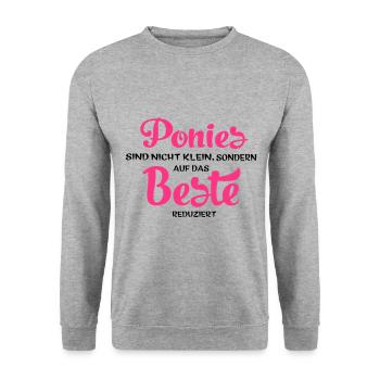 Pony - Unisex Pullover - Weißgrau meliert - Vorne - Alina (178cm) & Michal (187cm)