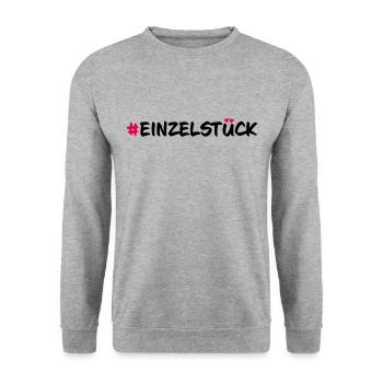 Einzelstück - Unisex Pullover - Weißgrau meliert - Vorne - Alina (178cm) & Michal (187cm)