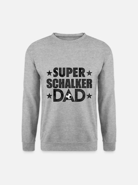 Super Schalker Dad Vatertags Geschenkidee - Unisex Pullover - Weißgrau meliert