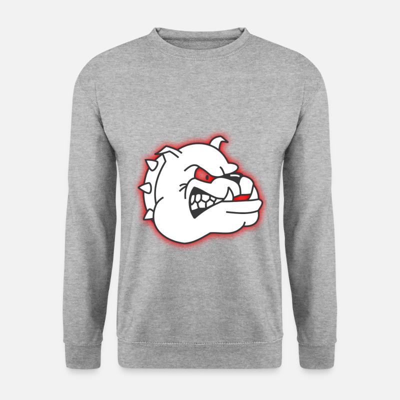 Comic Style Shirt Dog - Unisex Pullover - Weißgrau meliert