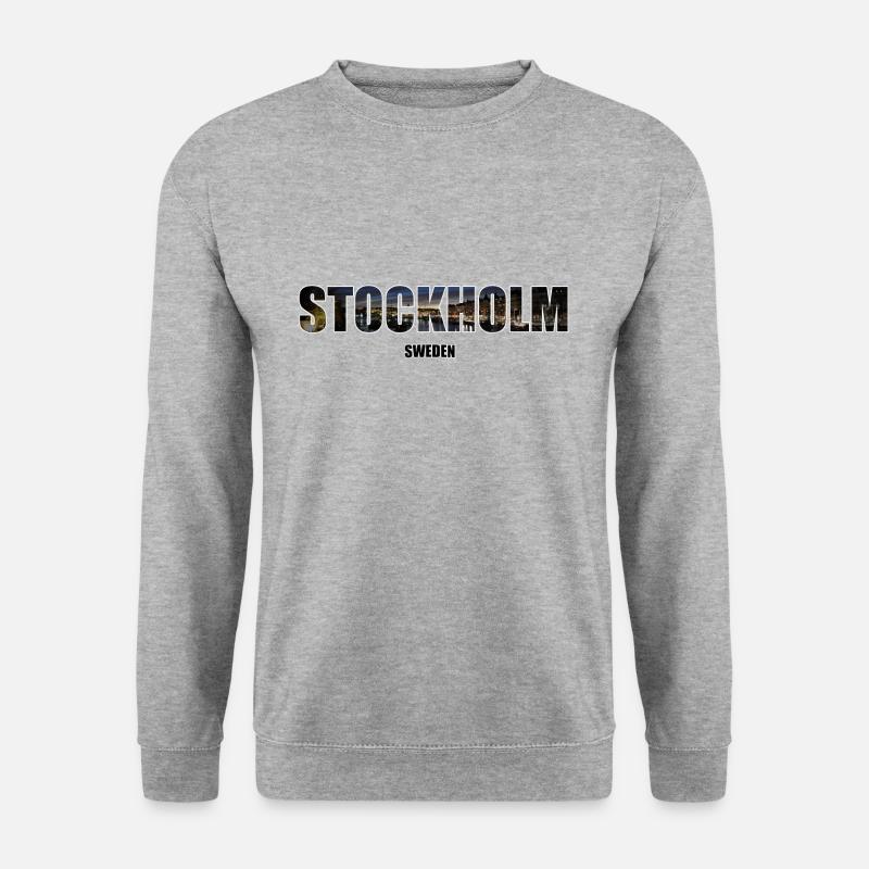 Stockholm Sweden - Unisex Pullover - Weißgrau meliert