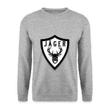Hunter - Unisex Sweatshirt - salt & pepper - Front - Alina (178cm) & Michal (187cm)