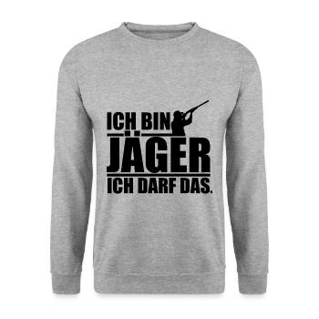 Hunter - Unisex Sweatshirt - salt & pepper - Front - Alina (178cm) & Michal (187cm)