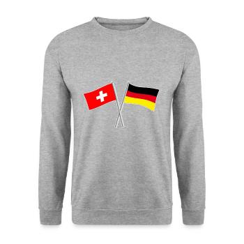 Allemagne Suisse - Sweat-shirt Unisexe - gris chiné - Devant - Alina (178cm) & Michal (187cm)