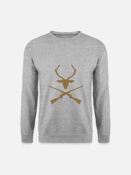 Deer hunter hunting hunter - Unisex Sweatshirt - salt & pepper