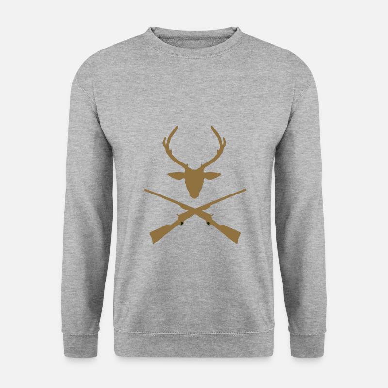 Chasseur de cerf chasseur chasseur - Sweat-shirt Unisexe - gris chiné