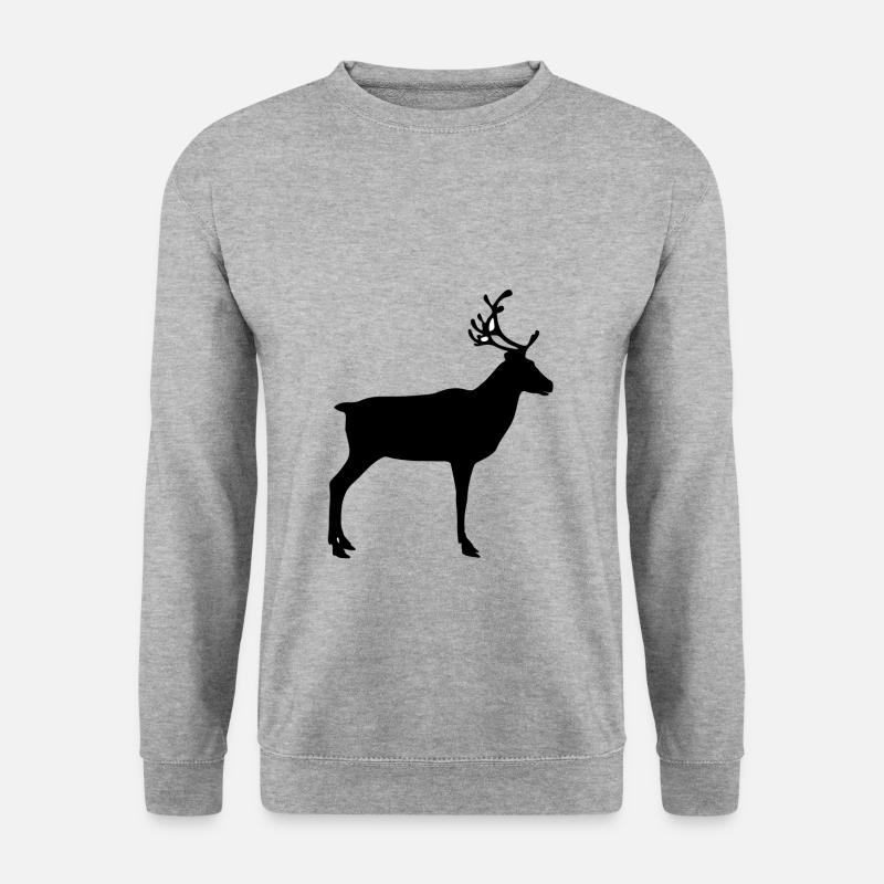 rentier - Unisex Pullover - Weißgrau meliert