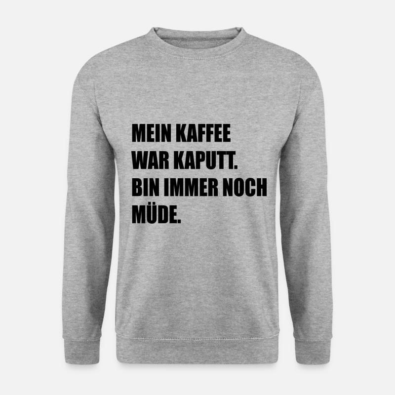 Kaffee - Unisex Pullover - Weißgrau meliert