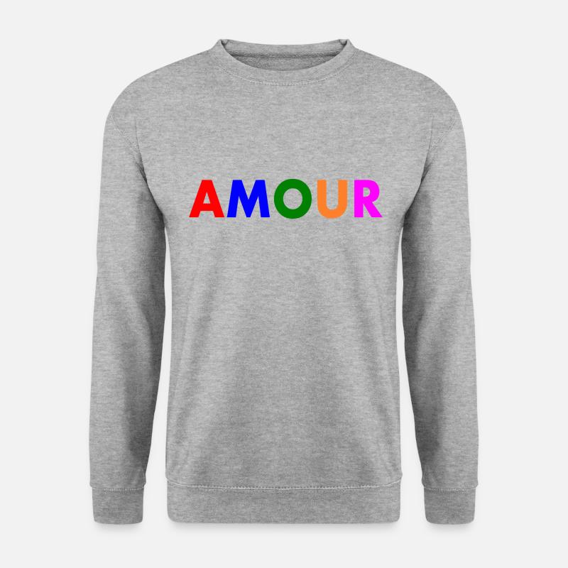 Amour - Unisex Pullover - Weißgrau meliert