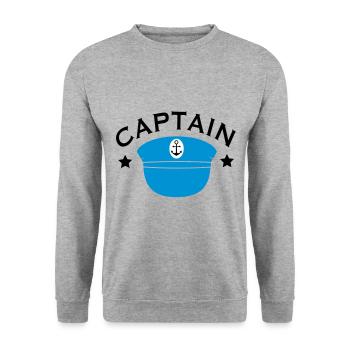 Kapitän - Unisex Pullover - Weißgrau meliert - Vorne - Alina (178cm) & Michal (187cm)