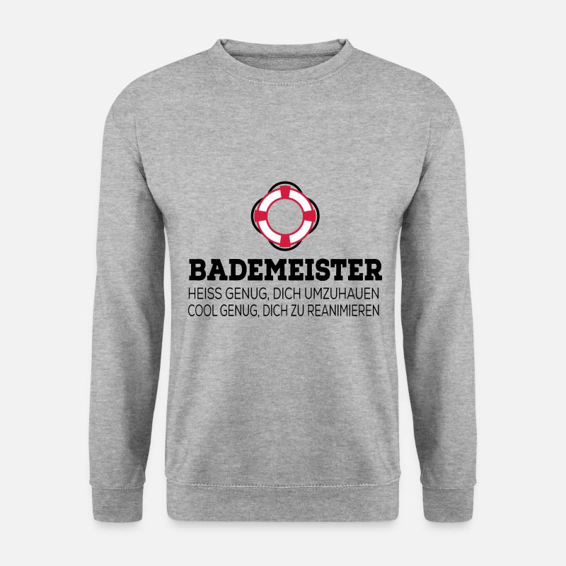 Bademeister - Unisex Pullover - Weißgrau meliert
