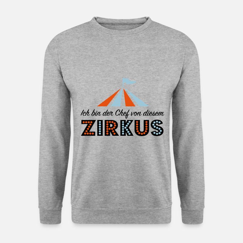 Zirkus - Unisex Pullover - Weißgrau meliert