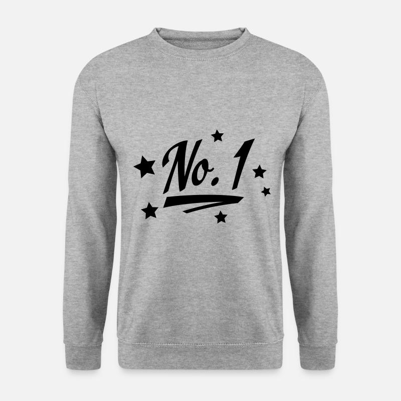 Nummer 1 - Unisex Pullover - Weißgrau meliert