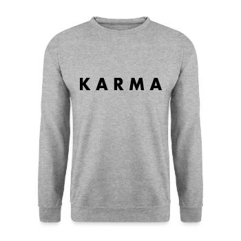 Karma - Sweat-shirt Unisexe - gris chiné - Devant - Alina (178cm) & Michal (187cm)