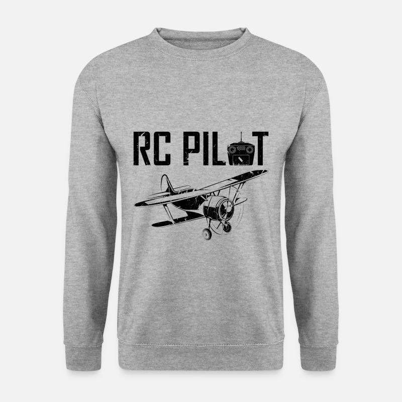 Aéronef télécommandé volant pilote rc - Sweat-shirt Unisexe - gris chiné