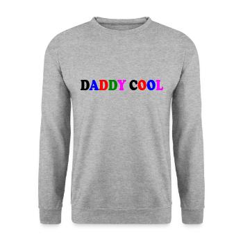 Daddy cool - Unisex Pullover - Weißgrau meliert - Vorne - Alina (178cm) & Michal (187cm)