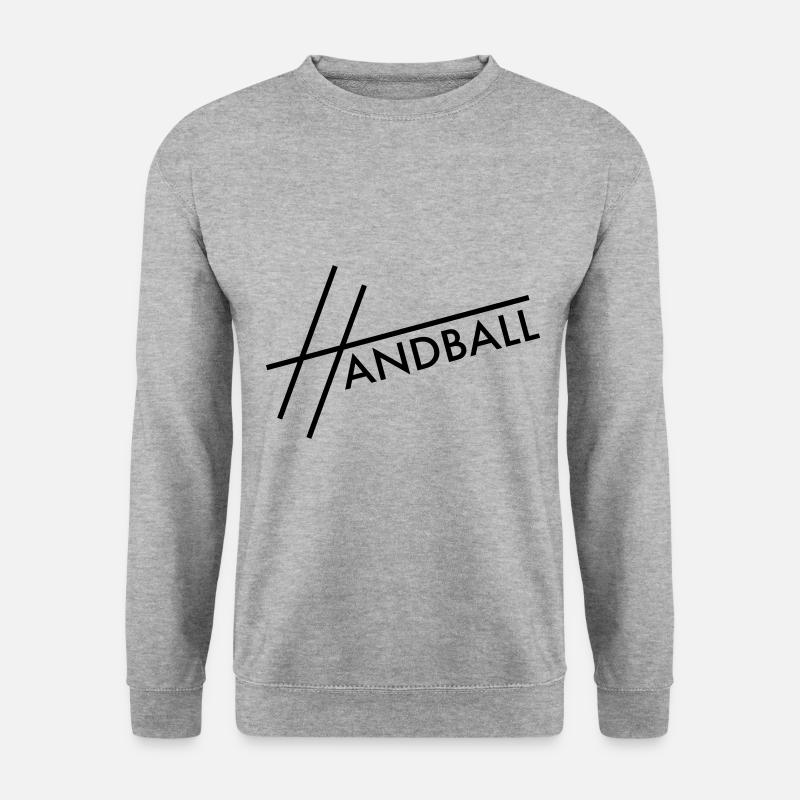 handball - Unisex Pullover - Weißgrau meliert