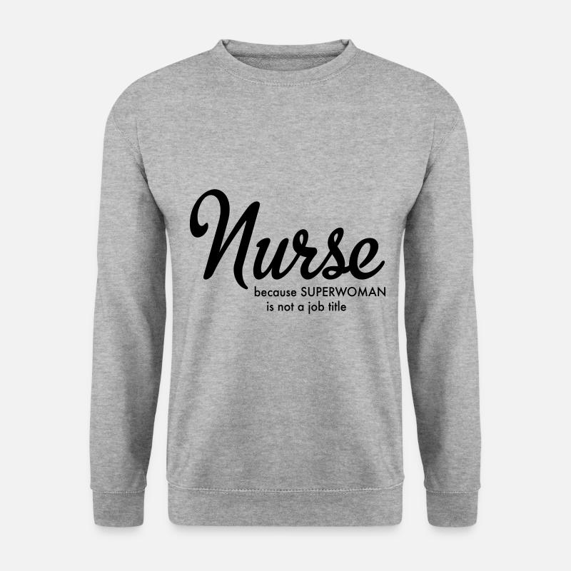 nurse - Unisex Pullover - Weißgrau meliert
