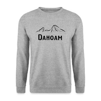 Watzmann Dahoam - Unisex Pullover - Weißgrau meliert - Vorne - Alina (178cm) & Michal (187cm)