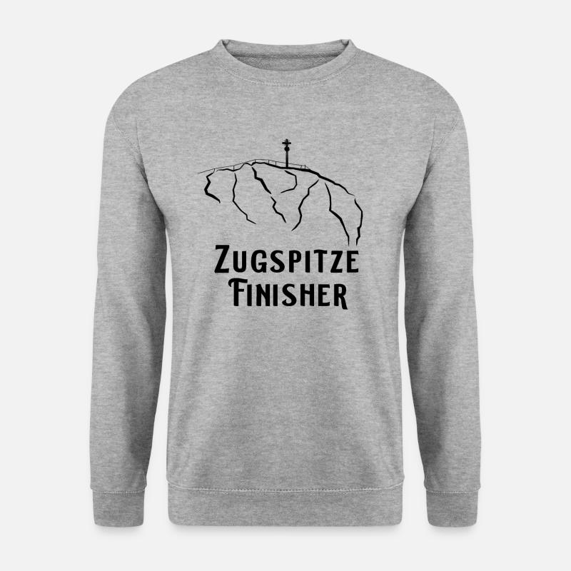 Zugspitze - Unisex Pullover - Weißgrau meliert