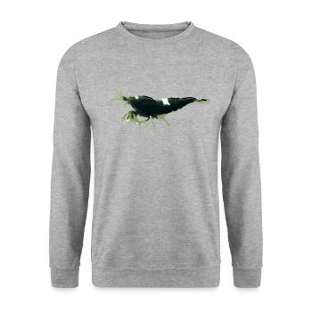 Black Taiwan Bee Garnele - Unisex Pullover - Weißgrau meliert - Vorne - Alina (178cm) & Michal (187cm)