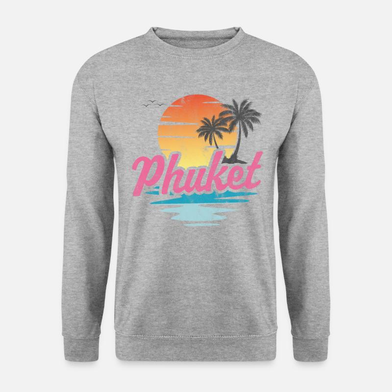 Phuket - Unisex Pullover - Weißgrau meliert