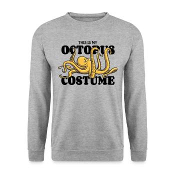 I really like Octopus - Eight Tentacles - Costume - Unisex Sweatshirt - salt & pepper - Front - Alina (178cm) & Michal (187cm)